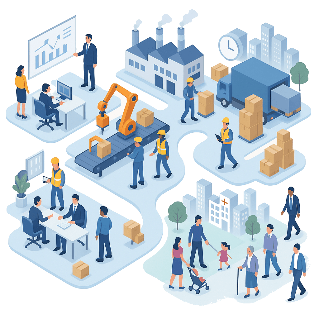 株式会社アルファの3事業紹介ビジュアル