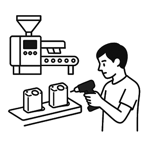 射出成形における金型製作・組立・検査・梱包の一貫対応風景